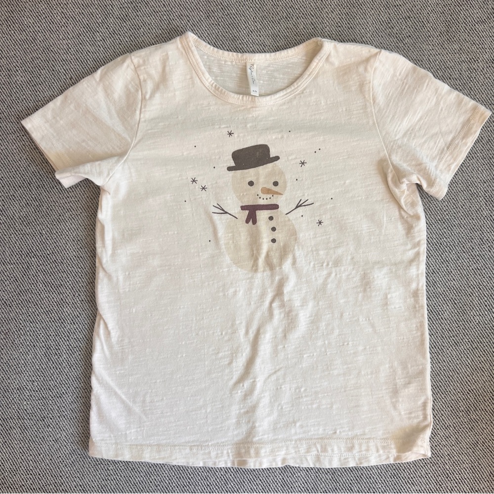 Rylee + Cru Snowman relaxed tee SZ 6/7 BNWOT